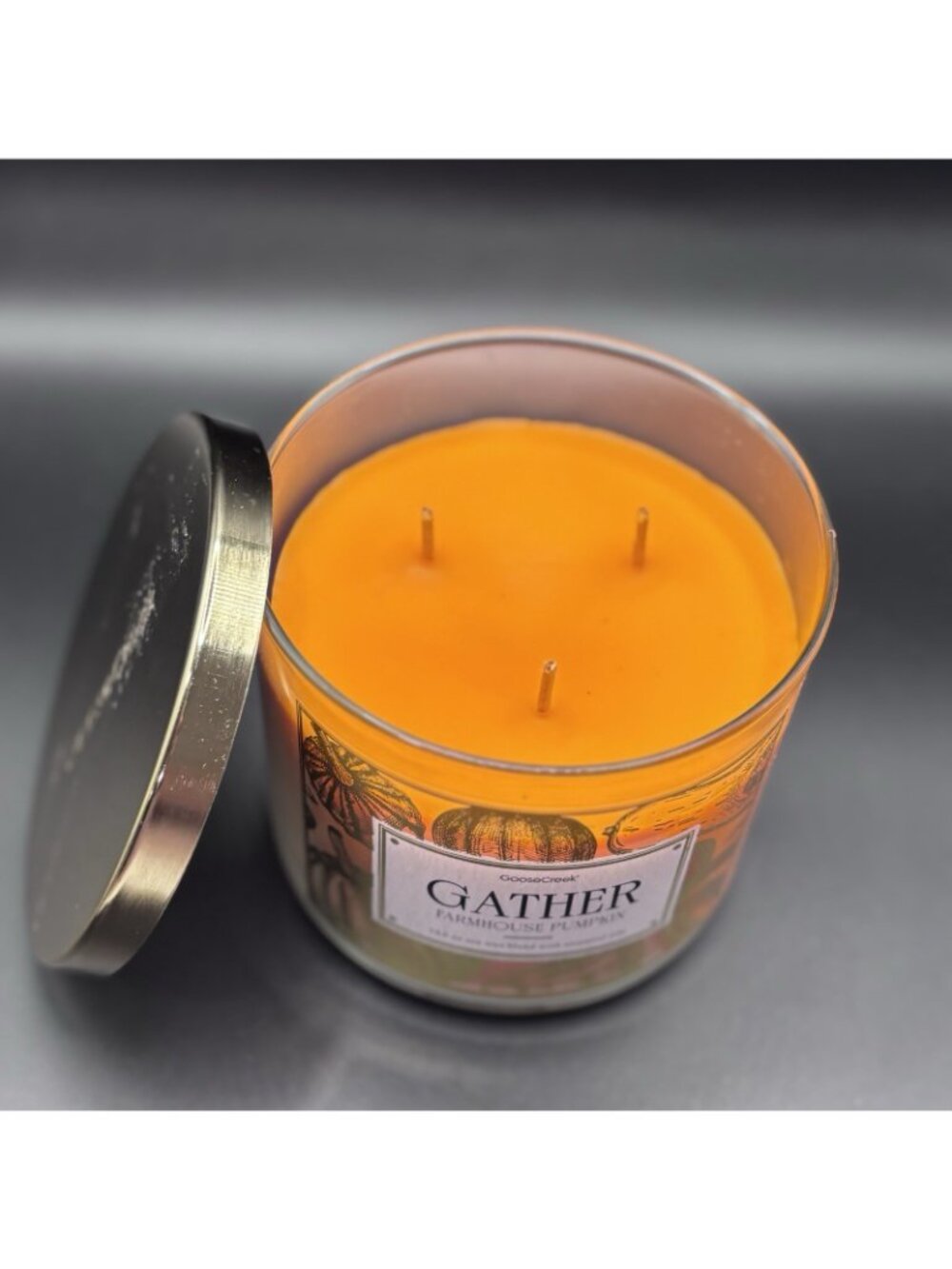 Goose Creek Gather 3 Wick Jar Candle 14.5 oz Thanksgiving Fall Pumpkin Cinnamon - Picture 3 of 15